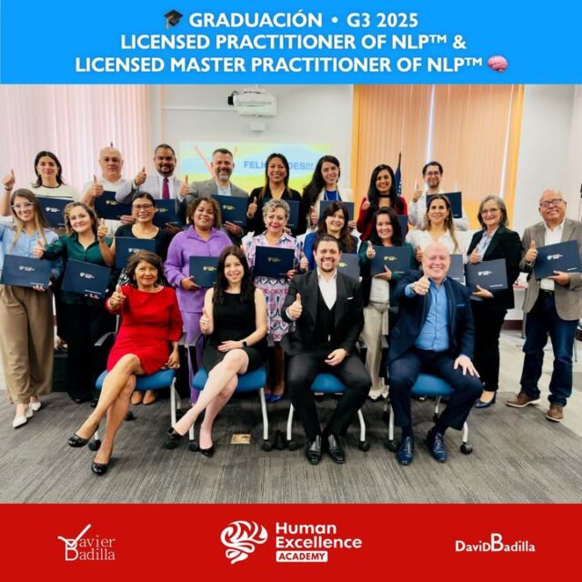 Nuestra Generación 3-2025 de Practitioner y Master ya se graduó 🎓✨
Celebramos el crecimiento, la disciplina y la valentía de cada persona que decidió aprender y crecer con nosotros.

Gracias por creer en su proceso, por mantenerse firmes y por permitirnos ser parte de este camino de evolución.

No solo recibieron un certificado…
Se llevan aprendizajes, nuevas perspectivas y el poder de transformar su realidad. ✨

Felicitaciones, ahora tienen las herramientas para crear cambios en su vida y ayudar a la gente a ser feliz 🧠🌟