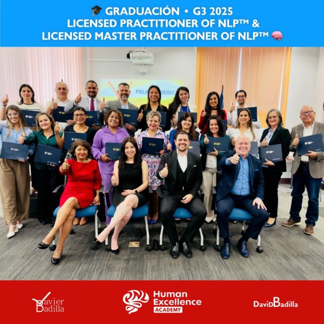 Nuestra Generación 3-2025 de Practitioner y Master ya se graduó 🎓✨
Celebramos el crecimiento, la disciplina y la valentía de cada persona que decidió aprender y crecer con nosotros.

Gracias por creer en su proceso, por mantenerse firmes y por permitirnos ser parte de este camino de evolución.

No solo recibieron un certificado…
Se llevan aprendizajes, nuevas perspectivas y el poder de transformar su realidad. ✨

Felicitaciones, ahora tienen las herramientas para crear cambios en su vida y ayudar a la gente a ser feliz 🧠🌟
